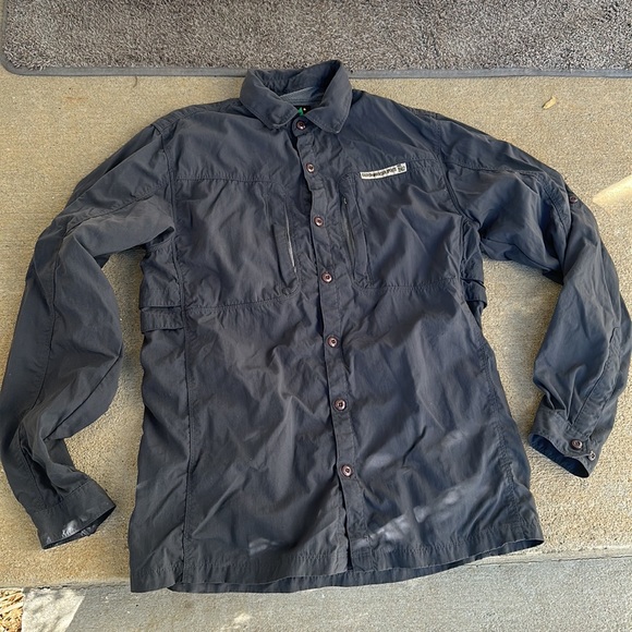 Eastern Mountain Sports gray utility camp shirt S - Picture 2 of 9